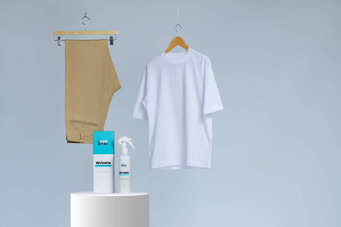 EasyIron Spray gives you the easiest way to get wrinkles out of clothes. 3 simple steps to get wrinkles out of clothes. Easy to use and portable, EasyIron Spray replaces ironing completely.